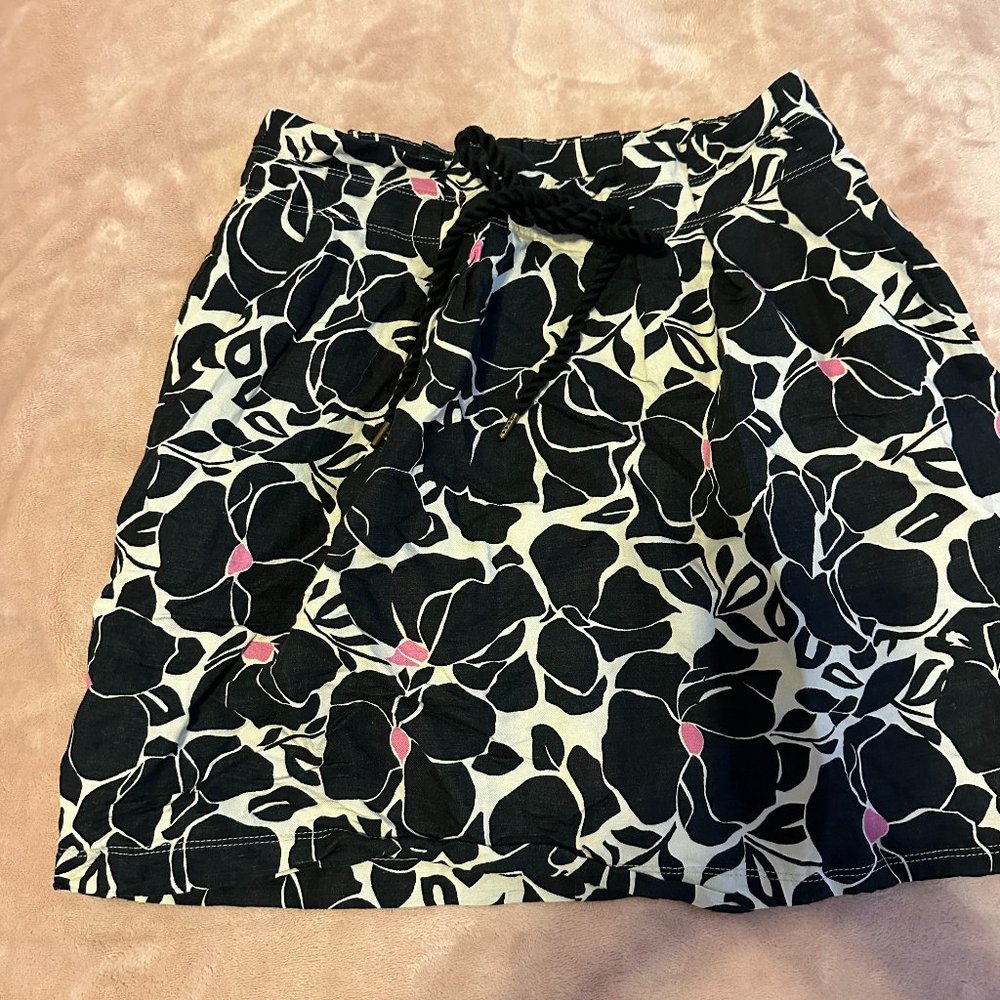 LOFT 4P Floral A-Line Mini Skirt